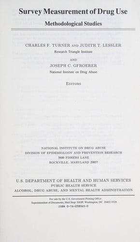 Survey measurement of drug use