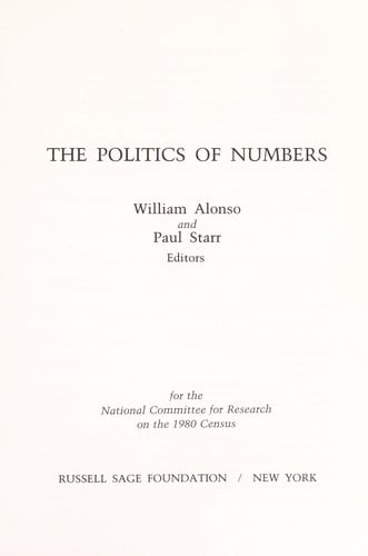 The Politics of numbers