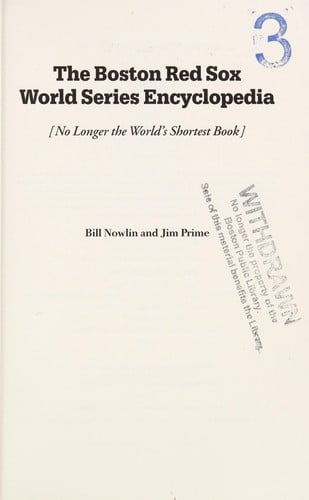 Boston Red Sox world series encyclopedia