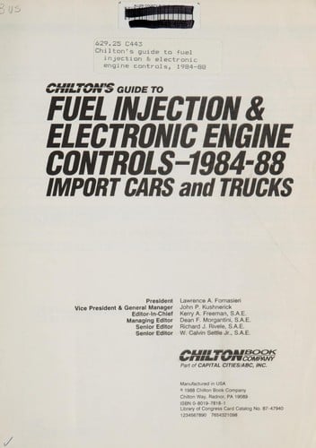Chilton's guide to fuel injection & electronic engine controls, 1984-88