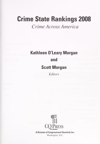 Crime state rankings 2008