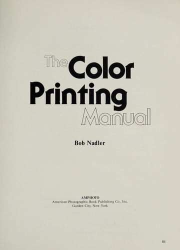 Colour Printing Manual