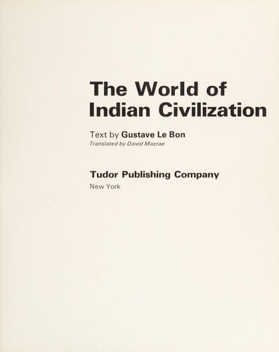 The world of Indian civilization