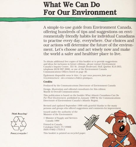 What we can do for our environment