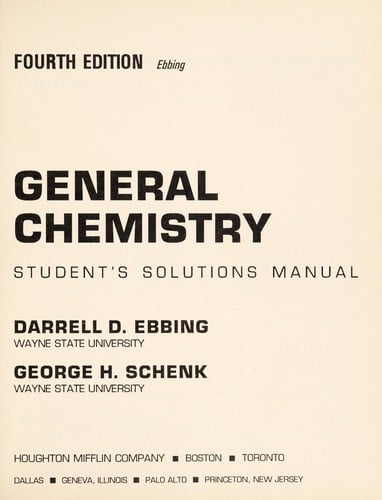 General Chemistry 4e Student Sol Manancm