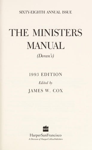 The Ministers manual (Doran's)