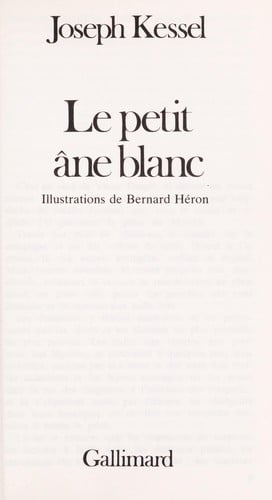 Le petit âne blanc