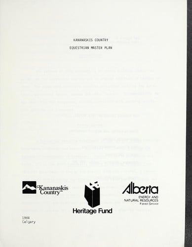 Kananaskis Country equestrian master plan