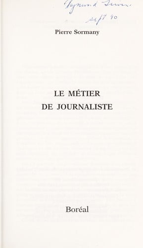 Le métier de journaliste