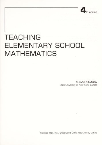 Teaching elementary school mathematics