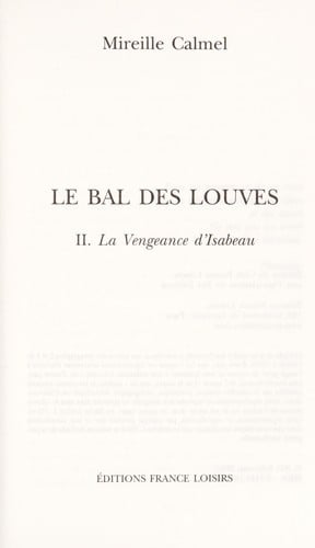 La vengeance d'Isabeau