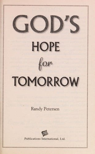 God's hope for tomorrow