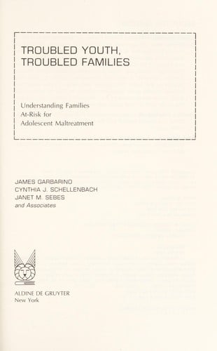 Troubled youth, troubled families