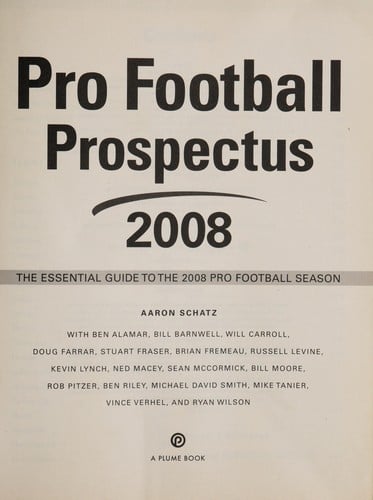 Pro football prospectus 2008