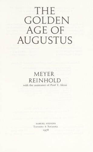 The Golden age of Augustus