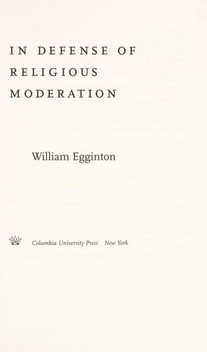 In defense of religious moderation