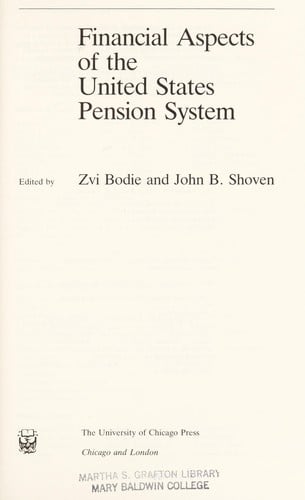 Financial aspects of the United States pension system