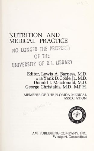 Nutrition and medical practice