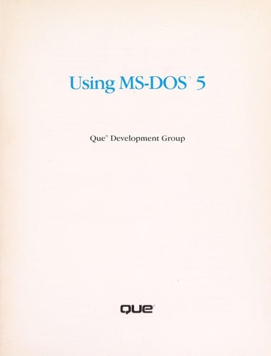 Using MS-DOS 5
