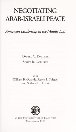 Negotiating Arab-Israeli peace