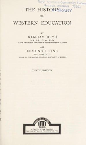 The history of Western education