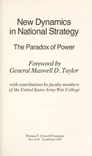 New dynamics in national strategy