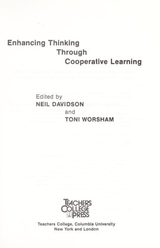 Enhancing thinking through cooperative learning