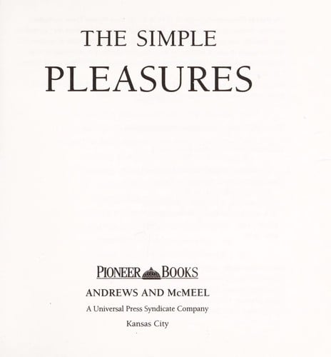 The simple pleasures