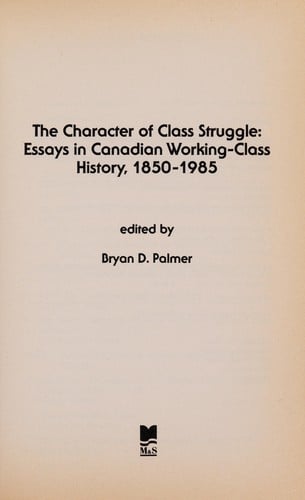 The Character of class struggle