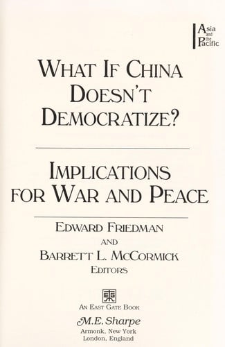 What if China doesn't democratize?