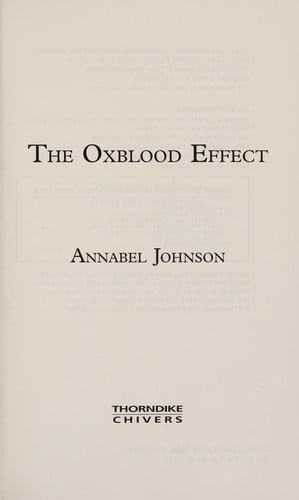 The oxblood effect