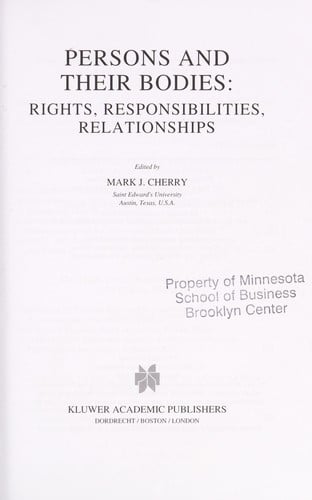 Persons and their bodies