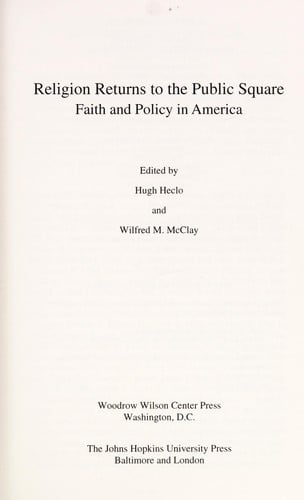 Religion returns to the public square