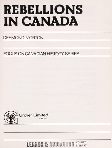 Rebellions in Canada
