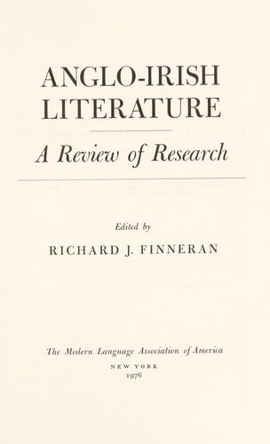 Anglo-Irish literature