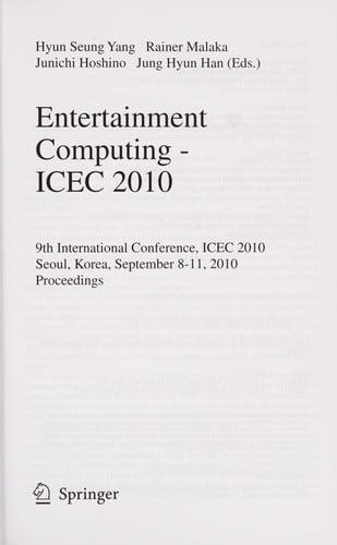 Entertainment Computing - ICEC 2010