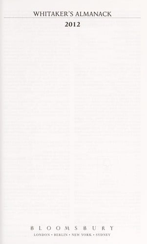 Whitaker's almanack 2012