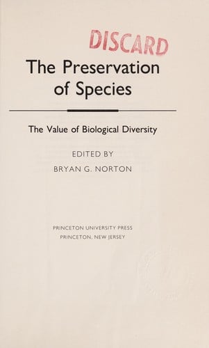 The Preservation of species