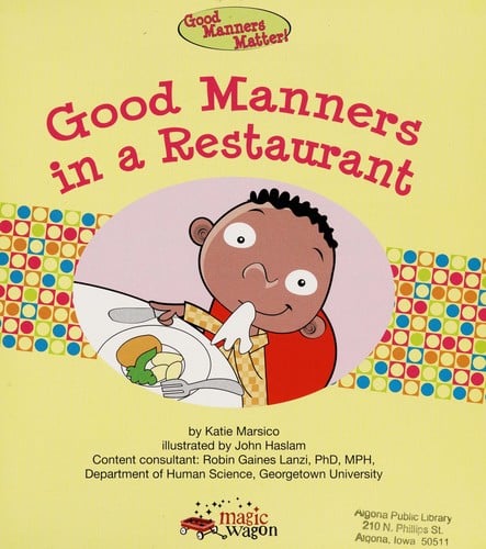Good manners in a restaurant