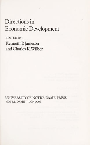 Directions in economic development