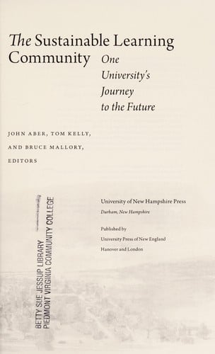 The sustainable learning community