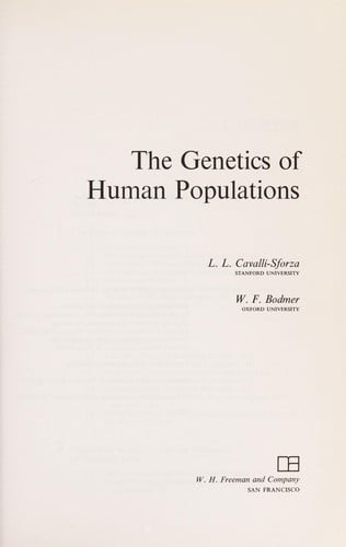 The genetics of human populations