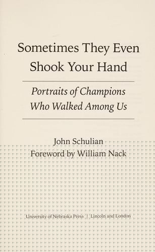 Sometimes they even shook your hand