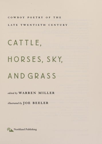 Cattle, horses, sky, and grass