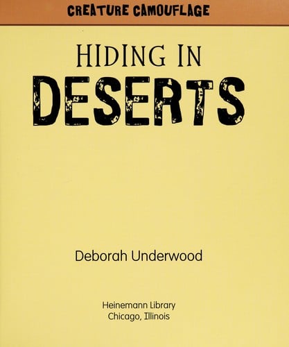 Hiding in deserts