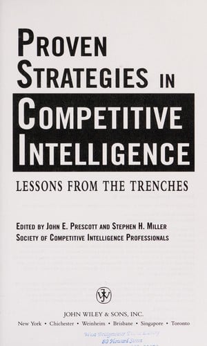 Proven strategies in competitive intelligence