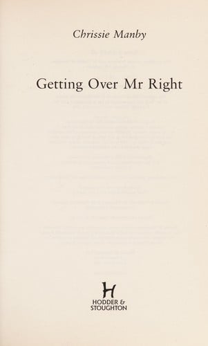 Getting over Mr Right