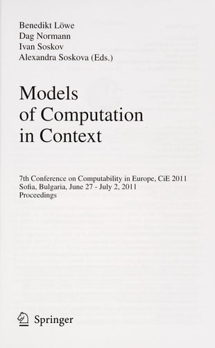 Models of Computation in Context
