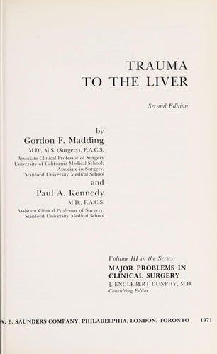 Trauma to the liver