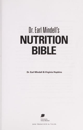 Dr. Earl Mindell's nutrition bible